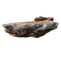 AI generated Flying flat surface stone png isolated on transparent background