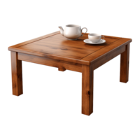 ai gegenereerd koffie tafel geïsoleerd Aan transparant achtergrond PNG