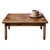 ai gegenereerd koffie tafel geïsoleerd Aan transparant achtergrond PNG