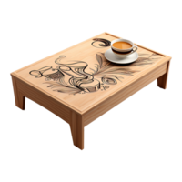 AI generated Coffee table isolated on transparent background png