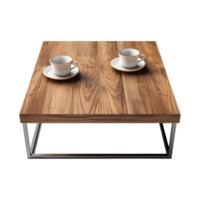 ai gegenereerd koffie tafel geïsoleerd Aan transparant achtergrond PNG