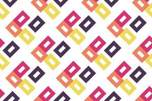geometric seamless pattern. Abstract graphic background with squares, lines, grid. Simple geo texture. Ethnic style ornament. Repeat vintage design for decor, print vector
