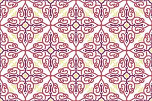 oriental modelo. blanco y púrpura antecedentes con Arábica adornos patrón, antecedentes y fondo de pantalla para tu diseño. textil ornamento. vector ilustración.