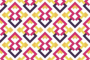geometric seamless pattern. Abstract graphic background with squares, lines, grid. Simple geo texture. Ethnic style ornament. Repeat vintage design for decor, print vector