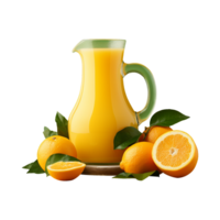 AI generated Fresh orange fruit juice isolated on transparent background png