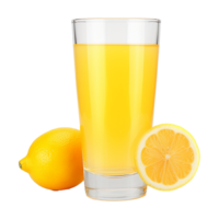 AI generated Fruity lemon juice isolated on transparent background png