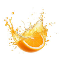 AI generated Fresh orange fruit juice isolated on transparent background png