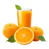 AI generated Fresh orange fruit juice isolated on transparent background png