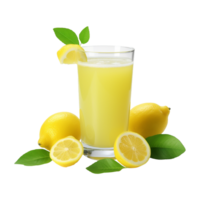 ai généré fruité citron jus isolé sur transparent Contexte png