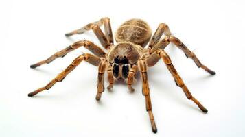 ai generado foto de pájaro araña aislado en blanco antecedentes. generativo ai