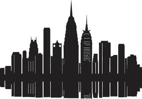 Metropolitan Towerscape Multifloor Cityscape Emblem Skyline Visions Multifloor Urban Building Vector Icon