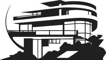 avant garde residencia símbolo futurista casa vector icono adelante pensando hogar emblema casa diseño vector icono