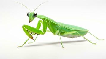 ai generado foto de mantis aislado en blanco antecedentes. generativo ai