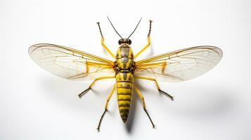 AI generated Photo of Scorpion Fly isolated on white background. Generative AI