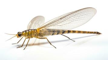 AI generated Photo of Mayfly isolated on white background. Generative AI