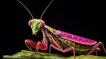 AI generated Photo of Spiny Flower Mantis isolated on white background. Generative AI