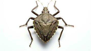 AI generated Photo of Stink Bug isolated on white background. Generative AI