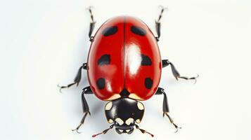 AI generated Photo of Ladybug isolated on white background. Generative AI