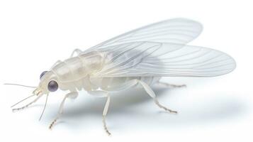 AI generated Photo of Whitefly isolated on white background. Generative AI