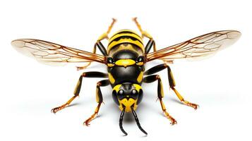 AI generated Photo of Wasp isolated on white background. Generative AI