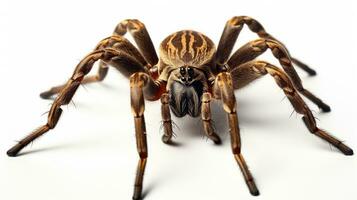 AI generated Photo of Spider isolated on white background. Generative AI