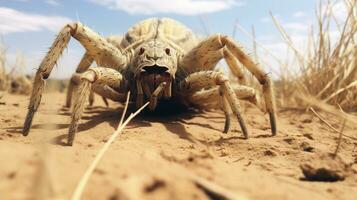 ai generado foto de camello araña en un suelo. generativo ai