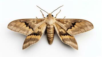 AI generated Photo of Indian Meal Moth isolated on white background. Generative AI