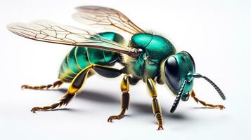 AI generated Photo of Orchid Bee isolated on white background. Generative AI