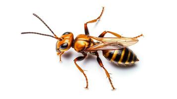 AI generated Photo of Rove Beetle isolated on white background. Generative AI