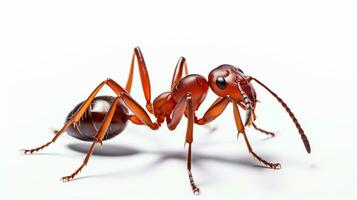 AI generated Photo of Red Imported Fire Ant isolated on white background. Generative AI