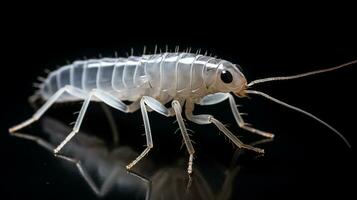 AI generated Photo of Silverfish isolated on white background. Generative AI