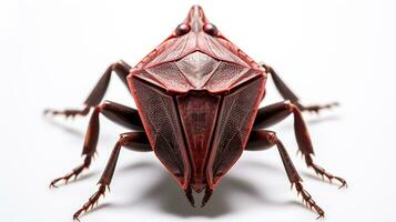 AI generated Photo of Shield Bug isolated on white background. Generative AI
