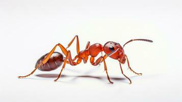 AI generated Photo of Red Imported Fire Ant isolated on white background. Generative AI