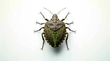 AI generated Photo of Stink Bug isolated on white background. Generative AI