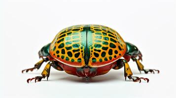 AI generated Photo of Tortoise Beetle isolated on white background. Generative AI