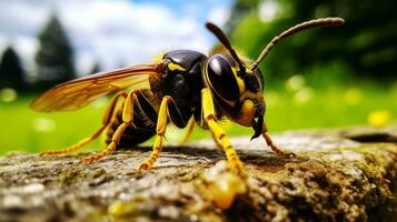 ai generado foto de sawfly en un suelo. generativo ai