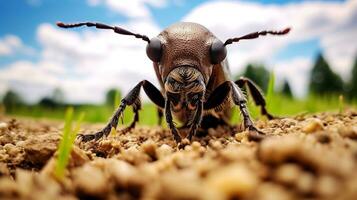 AI generated Photo of Weevil on a ground. Generative AI