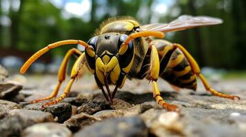 AI generated Photo of Yellow Jacket on a ground. Generative AI