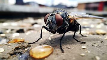 AI generated Photo of Horsefly on a ground. Generative AI