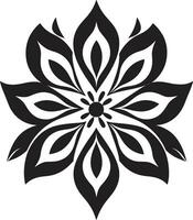 Chic Botanical Simplicity Black Minimalist Logo Clean Floral Elegance Artistic Vector Emblem