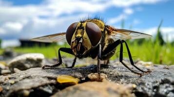 AI generated Photo of Horsefly on a ground. Generative AI