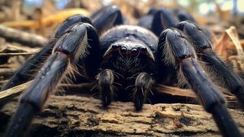 AI generated Photo of Trapdoor Spider on a ground. Generative AI