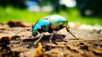 AI generated Photo of Flea Beetle on a ground. Generative AI