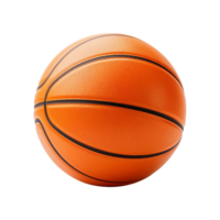 AI generated 3d rendering basketball isolated on transparent background png