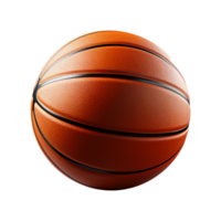 ai gerado 3d Renderização basquetebol isolado em transparente fundo png