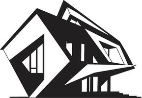 Simplistic Dwelling Mark Minimal House Vector Logo Clean Abode Symbol Minimal House Vector Icon