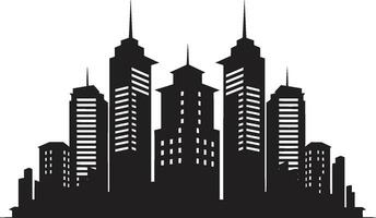 Skyline Visions Multifloor Urban Building Vector Icon City Vista Skylines Multiflore Building in Vector Emblem