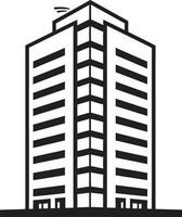 Urban Matrix Multifloor Cityscape Vector Logo Cityscape Dream Multifloral Building in Vector Icon