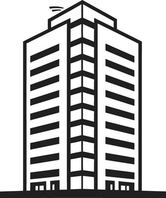 Urban Matrix Multifloor Cityscape Vector Logo Cityscape Dream Multifloral Building in Vector Icon