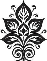 Ancestral Patterns Ethnic Floral Vector Icon Ethnic Craft Decorative Floral Emblem Design